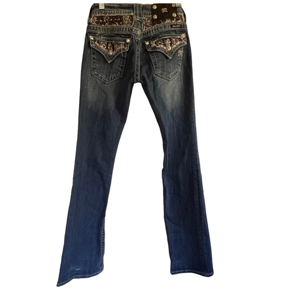Miss Me Denim - Miss Me Women's Jeans Boot Size 24 Rhinestone Rear Pockets Detailing